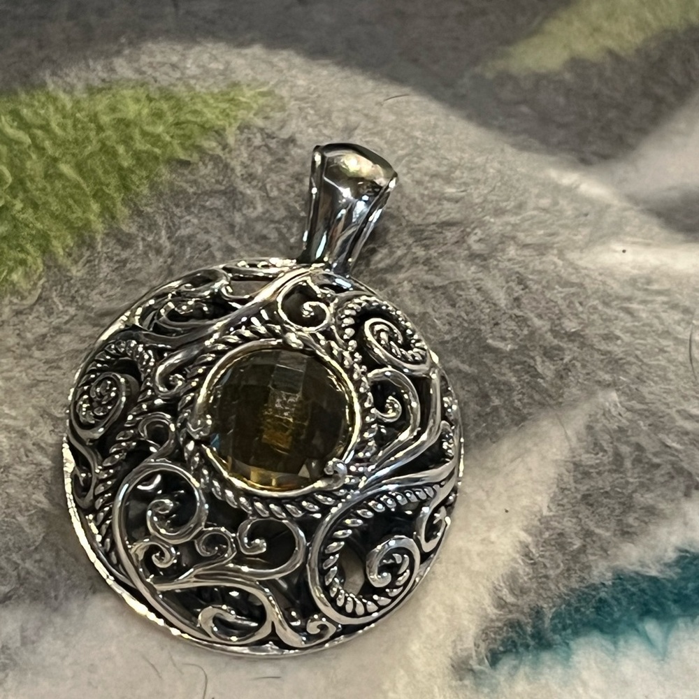Citrine Carolyn Pollack pendant